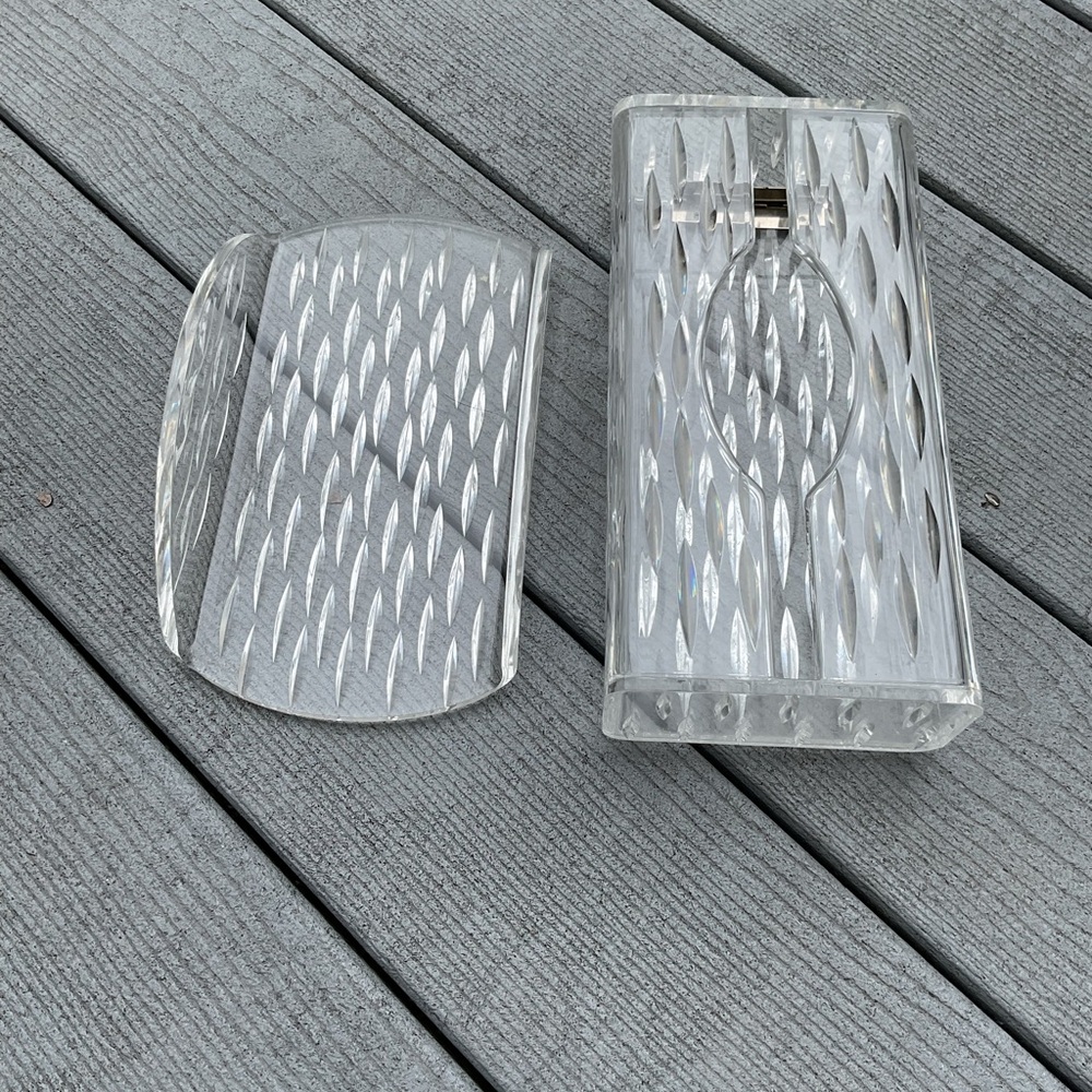 Vintage Lucite Kleenex and Tray set